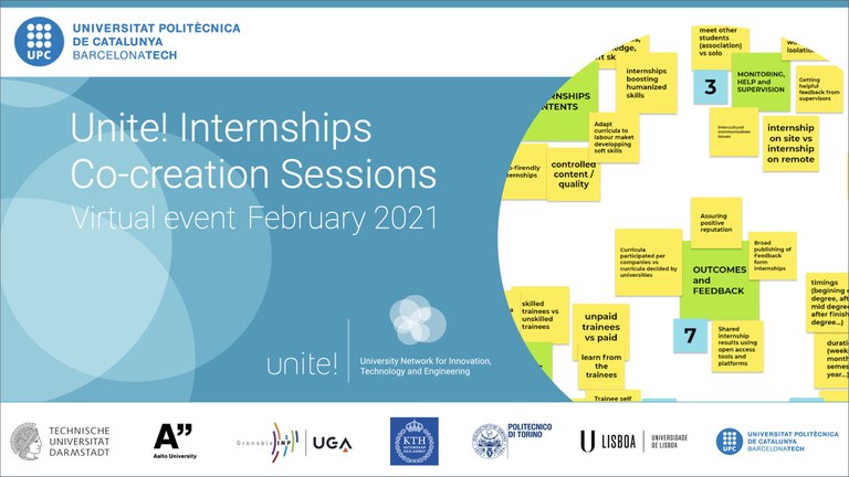 Promotional leaflet about Unite! internships
