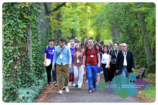 A group of people doing a joint walk