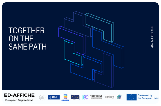 ED-AFFICHE POSTER saying "Together on the same path"