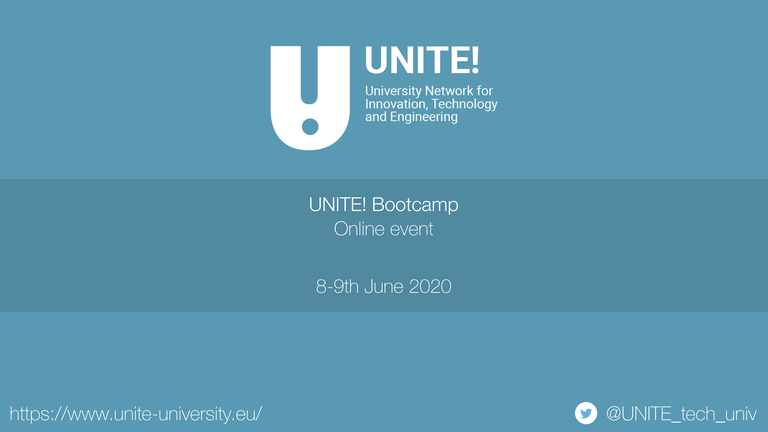 Promotional leaflet of the first UNITE! Bootcamp
