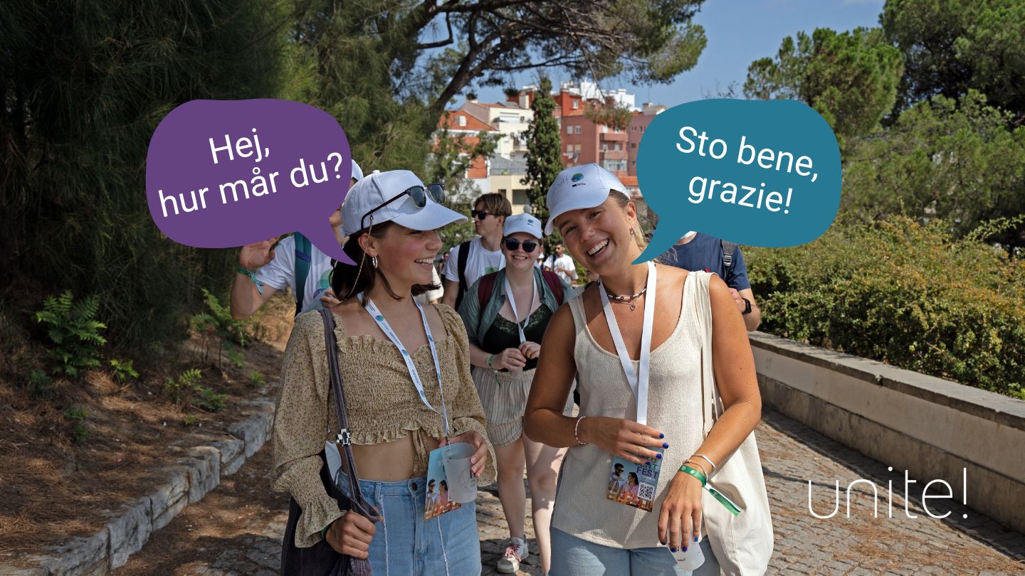 Students speaking different languages