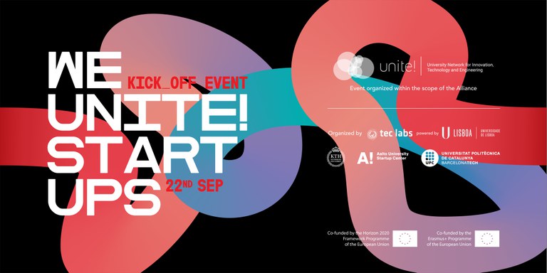 Promotional leaflet of the "We Unite! start ups workshop"