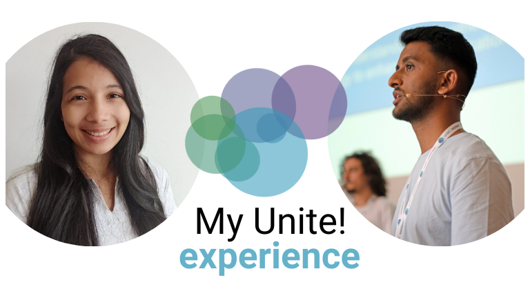 Promotional image Unite! experience showing a picture of two Unite! students.