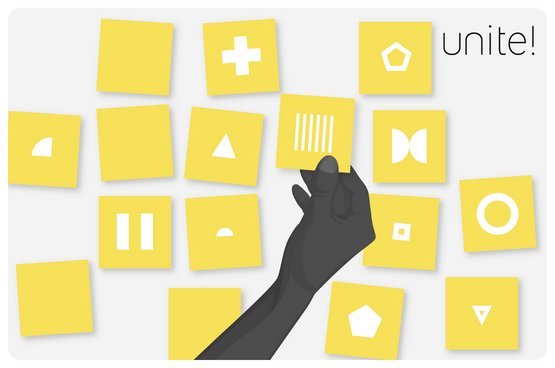 See larger image An image of a hand picking out a card that has a geometrical shape