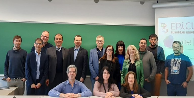 Participants at the first meeting of the aUPaEU project at the Baix Llobregat Campus of the UPC