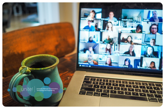 See larger image Image of an laptop during an online meeting