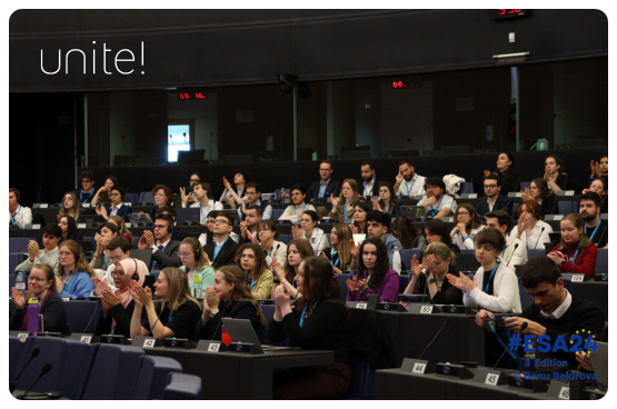 See larger image Image of the students voting for the final recommendations at the European Parliament in Strasbourg