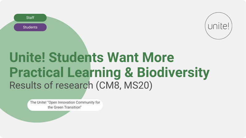 Unite! Students Want More Practical Learning and Biodiversity - Welcome ...