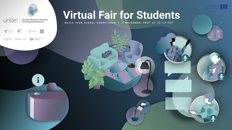 Promotional leaflet of the Unite! virtual fair