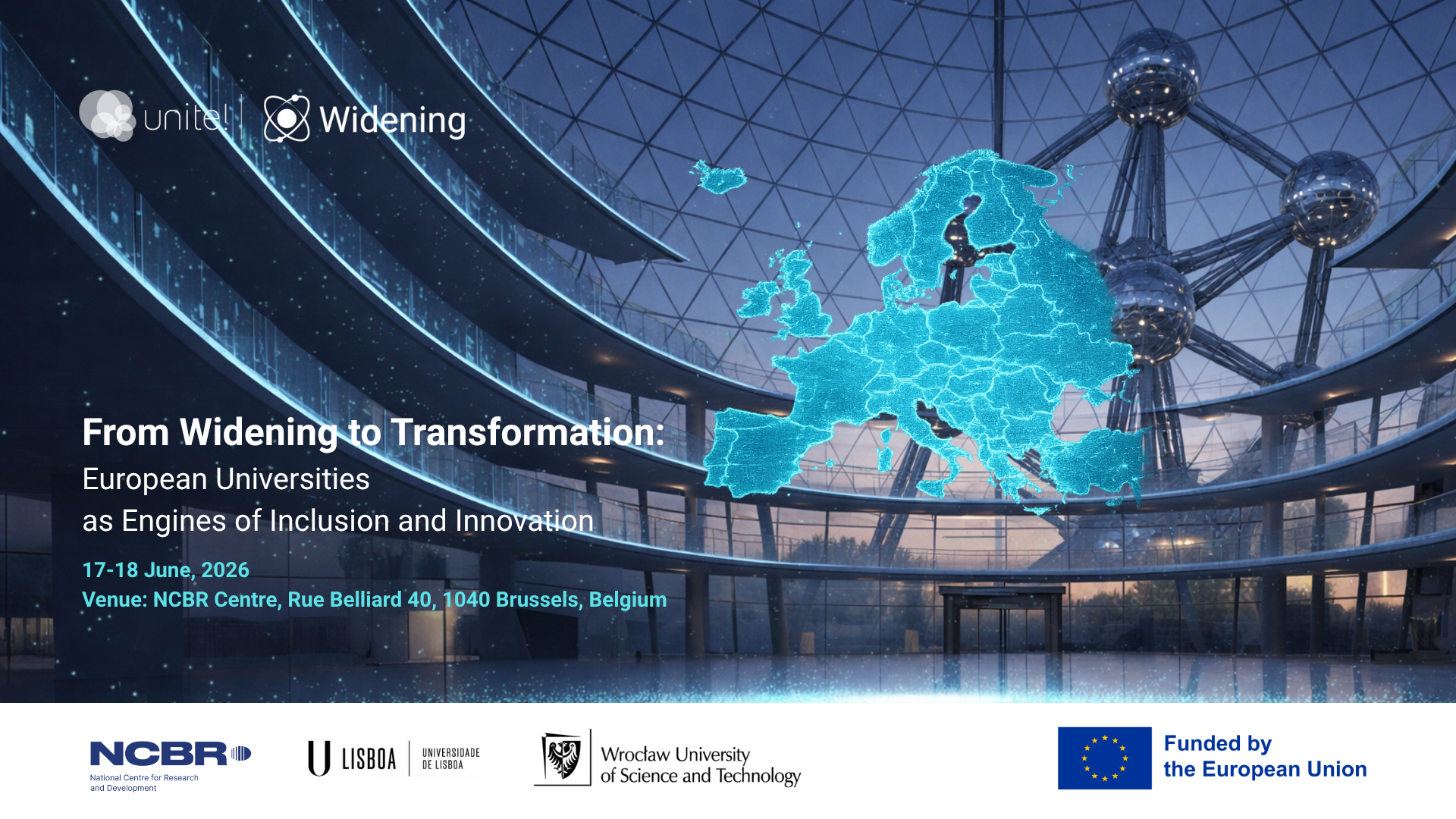 Flyer for the "From Widening to Transformation” conference in Brussels