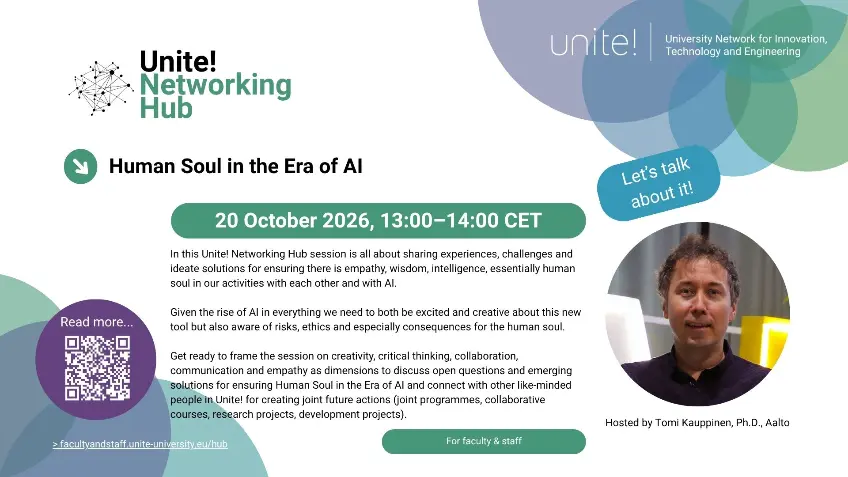 Flyer for a session of the Networking Hub
